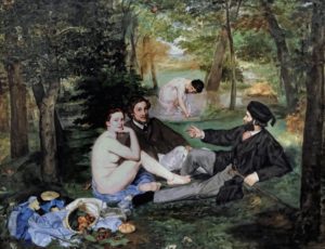 Le Déjeuner sur l'Herbe de Manet, peinture emblématique du XIX siècle, illustre l'intégration du vin dans les scènes de vie quotidienne.
