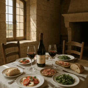 Déjeuner accompagné de vin