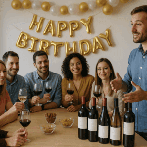 Fête d'anniversaire dégustation vin