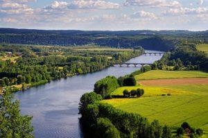 Vue de la rivière de la Dordogne 